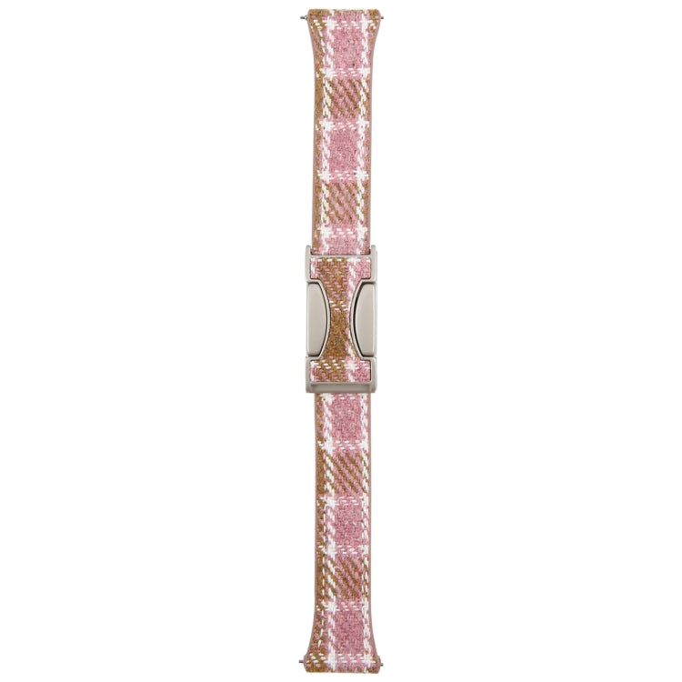 20mm Universal Slim Magnetic Buckle Napped Fabric Leather Watch Band(Pink) - free shipping - PMc TechLife - Order now!