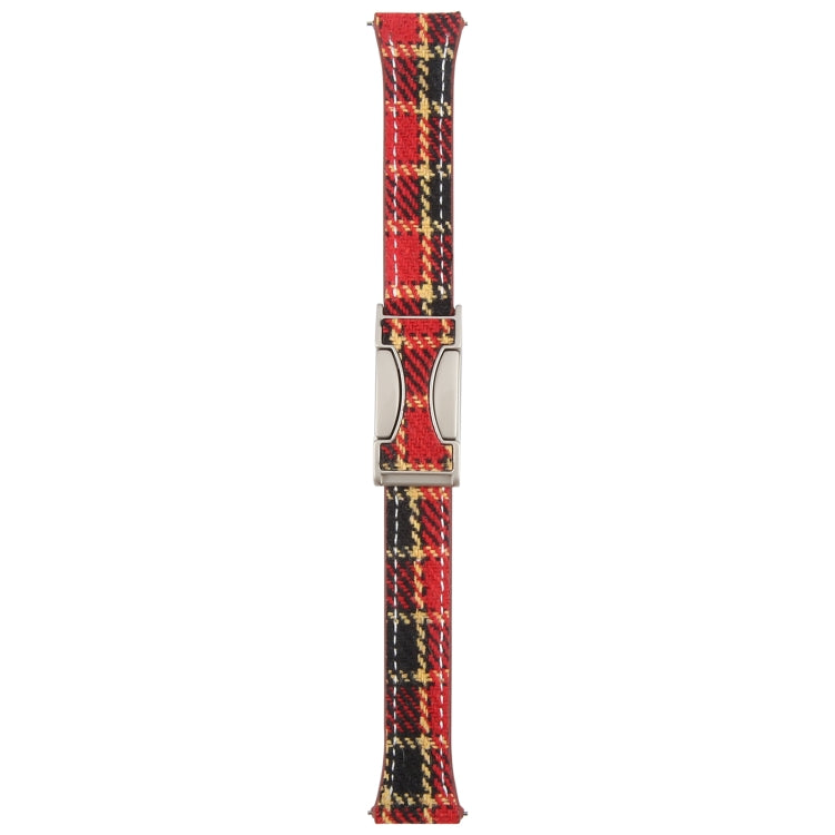 20mm Universal Slim Magnetic Buckle Napped Fabric Leather Watch Band(Red) - free shipping - PMc TechLife - Order now!