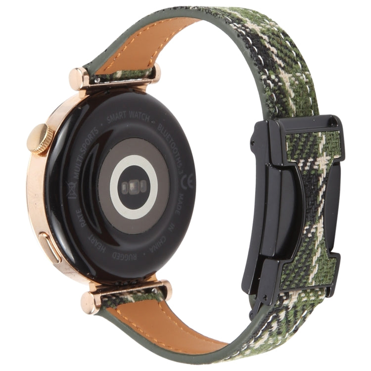 22mm Universal Slim Magnetic Buckle Napped Fabric Leather Watch Band(Green) - free shipping - PMc TechLife - Order now!