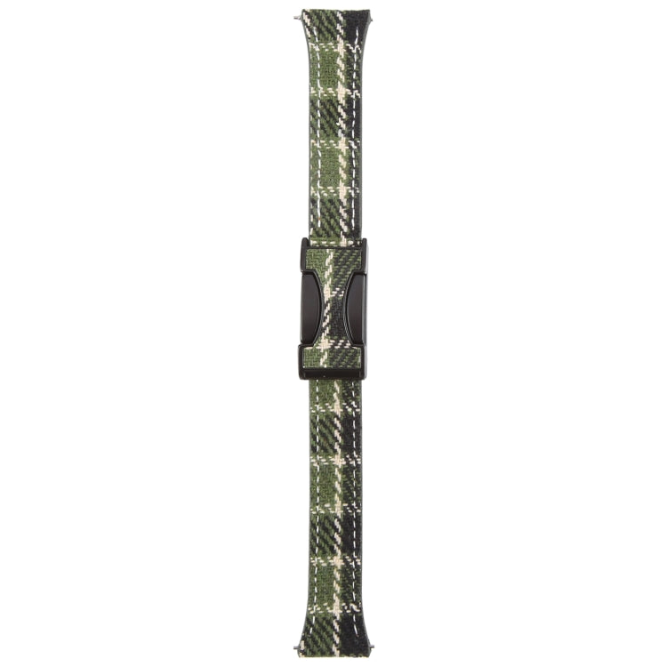 22mm Universal Slim Magnetic Buckle Napped Fabric Leather Watch Band(Green) - free shipping - PMc TechLife - Order now!