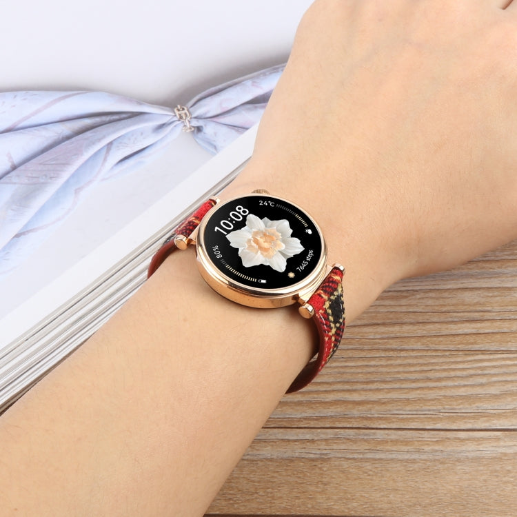 18mm Universal Slim Magnetic Buckle Napped Fabric Leather Watch Band(Red) - free shipping - PMc TechLife - Order now!