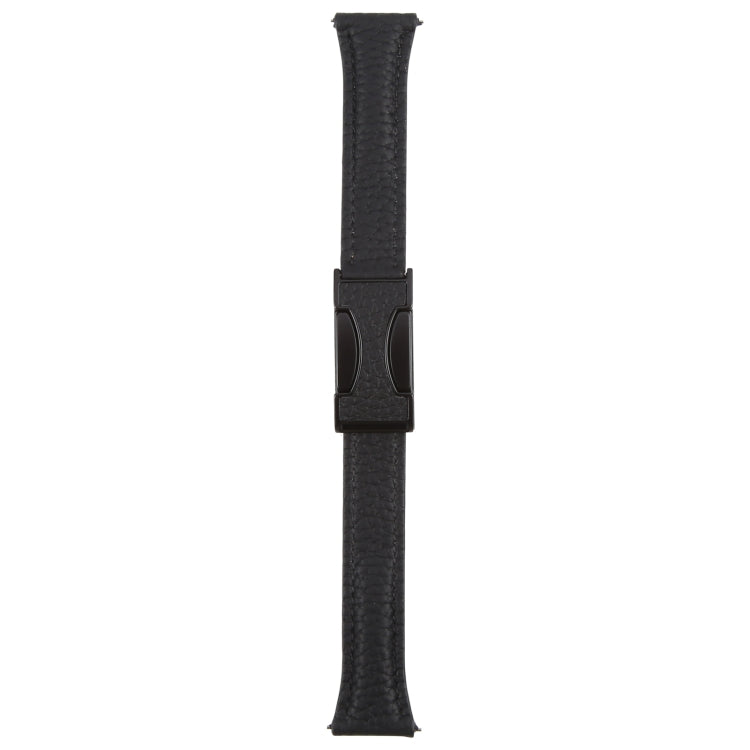 18mm Universal Slim Magnetic Buckle Genuine Leather Watch Band(Black) - free shipping - PMc TechLife - Order now!