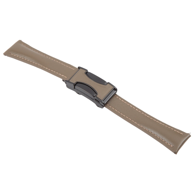 18mm Universal Slim Magnetic Buckle Genuine Leather Watch Band(Plain Weave Dark Grey) - free shipping - PMc TechLife - Order now!