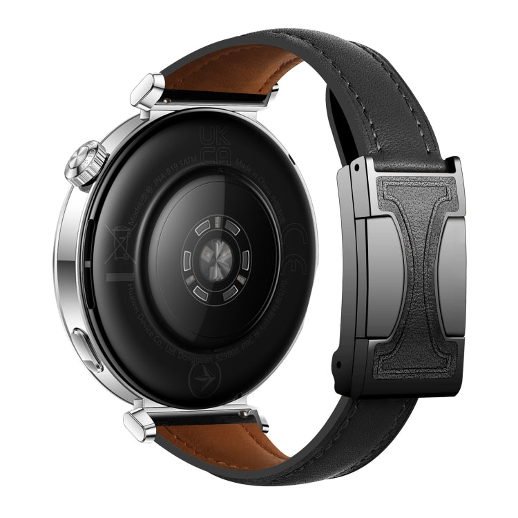 22mm Universal Slim Magnetic Buckle Genuine Leather Watch Band(Plain Weave Black) - free shipping - PMc TechLife - Order now!