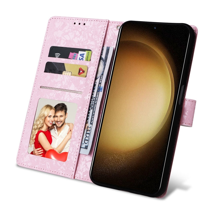 For Samsung Galaxy S25+ 5G Bronzing Painting RFID Leather Phone Case(Bloosoming Flower) - Galaxy S25+ 5G Cases by PMC Jewellery | Online Shopping South Africa | PMC Jewellery | Buy Now Pay Later Mobicred