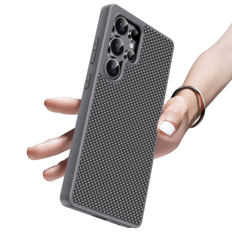 For Samsung Galaxy S25 5G Pita Series TPU + PC Texture Phone Case(Gold) - Galaxy S25 5G Cases by PMC Jewellery | Online Shopping South Africa | PMC Jewellery | Buy Now Pay Later Mobicred