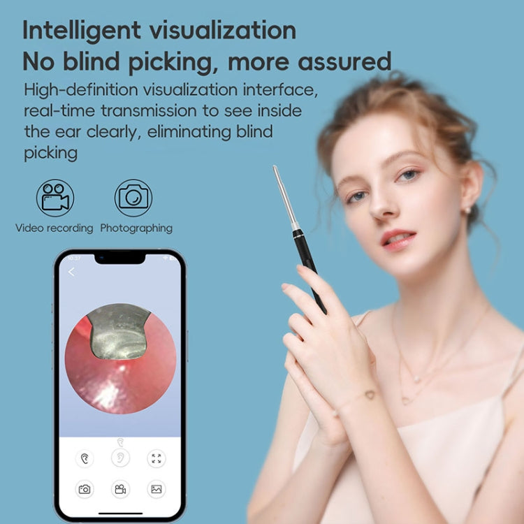 NK-5101 HD Smart Visual Ear Spoon(Black + White) - free shipping - PMC TechLife - Order now!