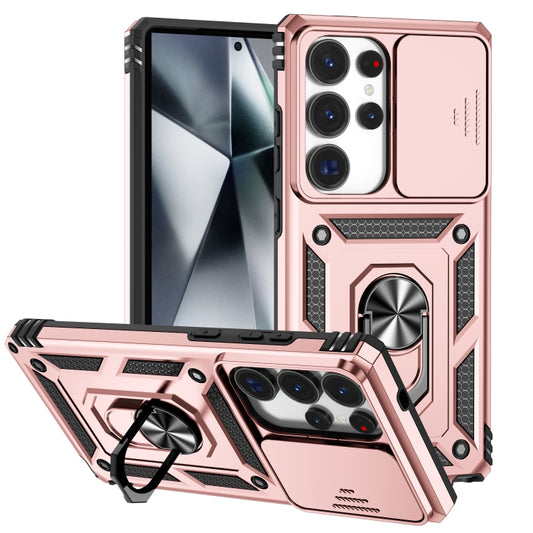 For Samsung Galaxy S25 Ultra 5G Sliding Camshield Holder Phone Case(Rose Gold) - Galaxy S25 Ultra 5G Cases by PMC Jewellery | Online Shopping South Africa | PMC Jewellery | Buy Now Pay Later Mobicred