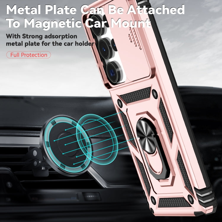 For Samsung Galaxy S25 Ultra 5G Sliding Camshield Holder Phone Case(Rose Gold) - Galaxy S25 Ultra 5G Cases by PMC Jewellery | Online Shopping South Africa | PMC Jewellery | Buy Now Pay Later Mobicred