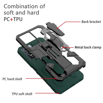 For Samsung Galaxy S25 Ultra 5G Armor Warrior Shockproof PC + TPU Phone Case(Army Green) - Galaxy S25 Ultra 5G Cases by PMC Jewellery | Online Shopping South Africa | PMC Jewellery | Buy Now Pay Later Mobicred