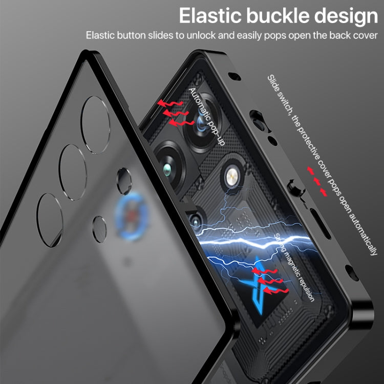 For ZTE nubia Red Magic 10 Pro / 10 Pro+ Snap Buckle Metal Frame Frosted Phone Case(Space Black) - ZTE Cases by PMC TechLife | Online Shopping South Africa | PMC TechLife | Buy Now Pay Later Mobicred