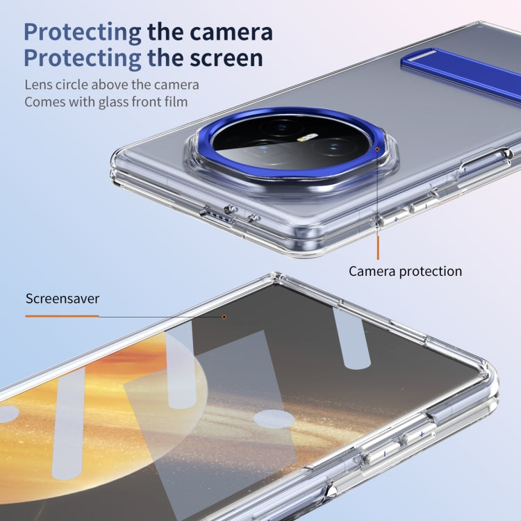 For Honor Magic V3 Ice-Cold Holder PC Hybrid TPU Phone Case(Blue) - Honor Cases by PMC TechLife | Online Shopping South Africa | PMC TechLife | Buy Now Pay Later Mobicred