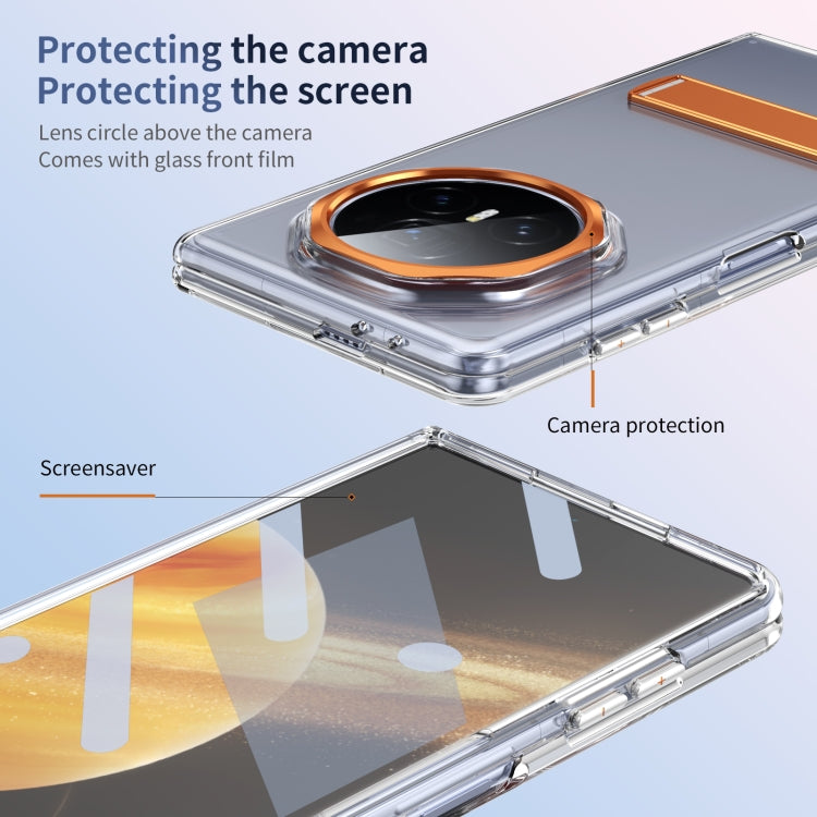For Honor Magic V3 Ice-Cold Holder PC Hybrid TPU Phone Case(Orange) - Honor Cases by PMC TechLife | Online Shopping South Africa | PMC TechLife | Buy Now Pay Later Mobicred