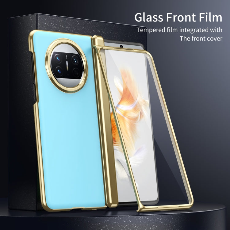 For Huawei Mate X3 Integrated AG Frosted Vacuum Plating Phone Case(Ice Blue) - Huawei Cases by PMC TechLife | Online Shopping South Africa | PMC TechLife | Buy Now Pay Later Mobicred