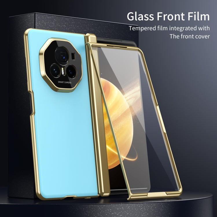 For Honor Magic V3 Integrated AG Frosted Vacuum Plating Phone Case(Ice Blue) - Honor Cases by PMC TechLife | Online Shopping South Africa | PMC TechLife | Buy Now Pay Later Mobicred