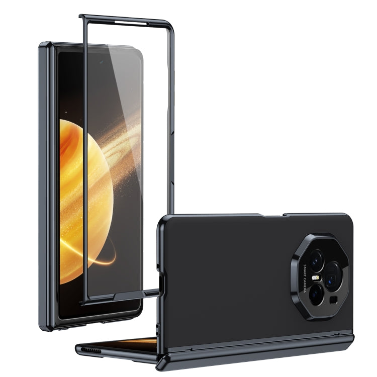 For Honor Magic V3 Integrated AG Frosted Vacuum Plating Phone Case(Black) - Honor Cases by PMC TechLife | Online Shopping South Africa | PMC TechLife | Buy Now Pay Later Mobicred