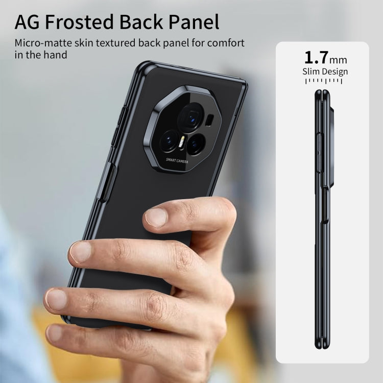 For Honor Magic V3 Integrated AG Frosted Vacuum Plating Phone Case(Black) - Honor Cases by PMC TechLife | Online Shopping South Africa | PMC TechLife | Buy Now Pay Later Mobicred