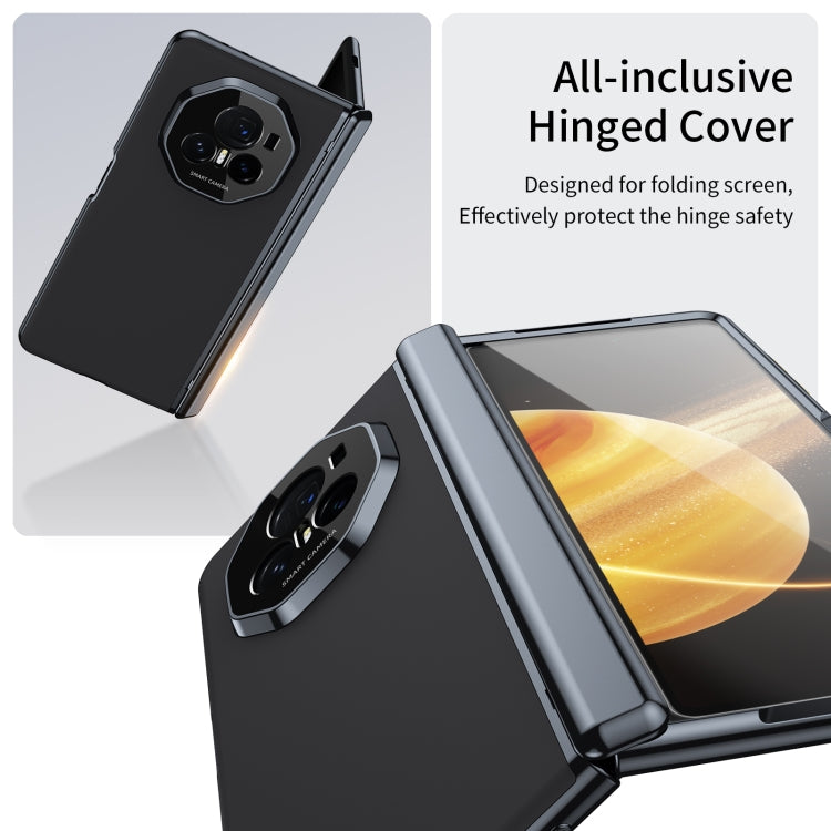 For Honor Magic V3 Integrated AG Frosted Vacuum Plating Phone Case(Black) - Honor Cases by PMC TechLife | Online Shopping South Africa | PMC TechLife | Buy Now Pay Later Mobicred
