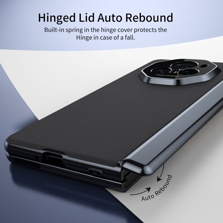 For Honor Magic V3 Integrated AG Frosted Vacuum Plating Phone Case(Black) - Honor Cases by PMC TechLife | Online Shopping South Africa | PMC TechLife | Buy Now Pay Later Mobicred