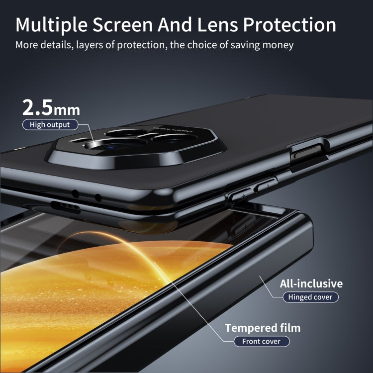 For Honor Magic V3 Integrated AG Frosted Vacuum Plating Phone Case(Black) - Honor Cases by PMC TechLife | Online Shopping South Africa | PMC TechLife | Buy Now Pay Later Mobicred