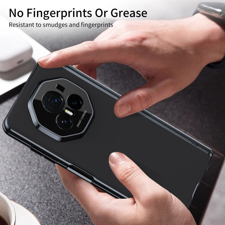 For Honor Magic V3 Integrated AG Frosted Vacuum Plating Phone Case(Black) - Honor Cases by PMC TechLife | Online Shopping South Africa | PMC TechLife | Buy Now Pay Later Mobicred