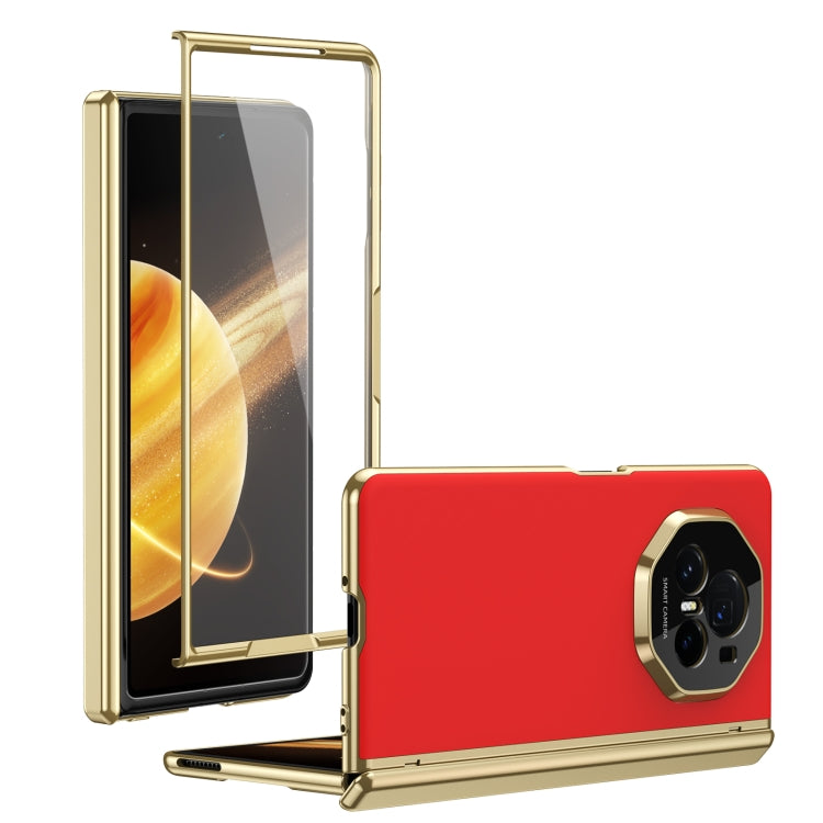 For Honor Magic V3 Integrated AG Frosted Vacuum Plating Phone Case(Red) - Honor Cases by PMC TechLife | Online Shopping South Africa | PMC TechLife | Buy Now Pay Later Mobicred