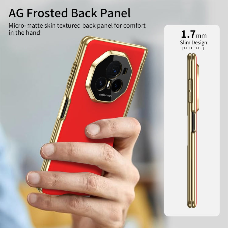 For Honor Magic V3 Integrated AG Frosted Vacuum Plating Phone Case(Red) - Honor Cases by PMC TechLife | Online Shopping South Africa | PMC TechLife | Buy Now Pay Later Mobicred