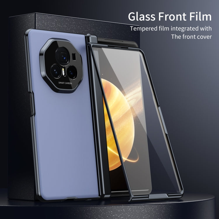 For Honor Magic V3 Integrated AG Frosted Vacuum Plating Phone Case(Blue) - Honor Cases by PMC TechLife | Online Shopping South Africa | PMC TechLife | Buy Now Pay Later Mobicred