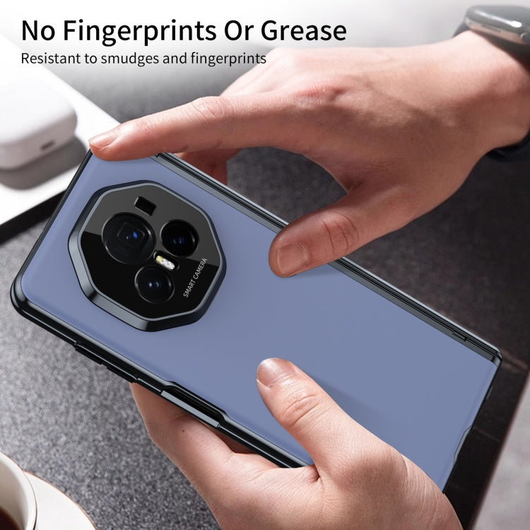 For Honor Magic V3 Integrated AG Frosted Vacuum Plating Phone Case(Blue) - Honor Cases by PMC TechLife | Online Shopping South Africa | PMC TechLife | Buy Now Pay Later Mobicred