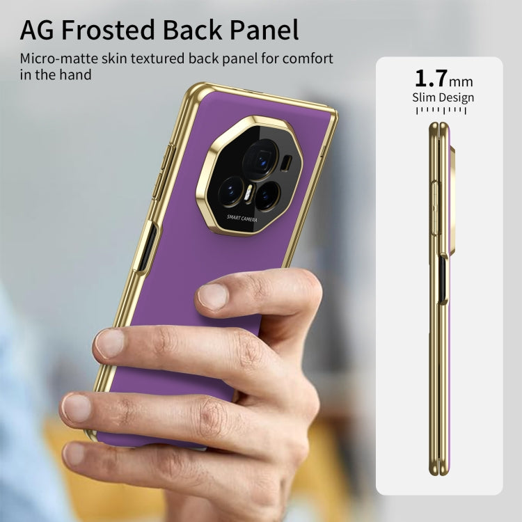 For Honor Magic V3 Integrated AG Frosted Vacuum Plating Phone Case(Purple) - Honor Cases by PMC TechLife | Online Shopping South Africa | PMC TechLife | Buy Now Pay Later Mobicred