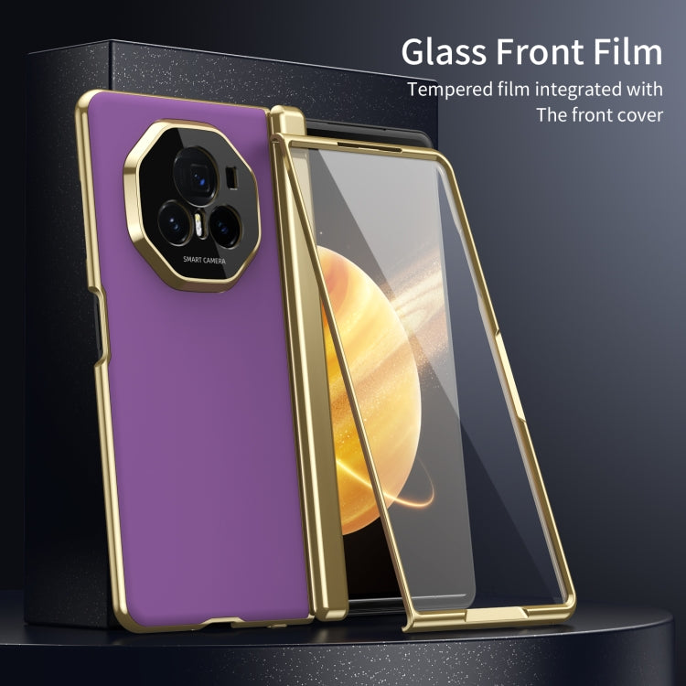 For Honor Magic V3 Integrated AG Frosted Vacuum Plating Phone Case(Purple) - Honor Cases by PMC TechLife | Online Shopping South Africa | PMC TechLife | Buy Now Pay Later Mobicred