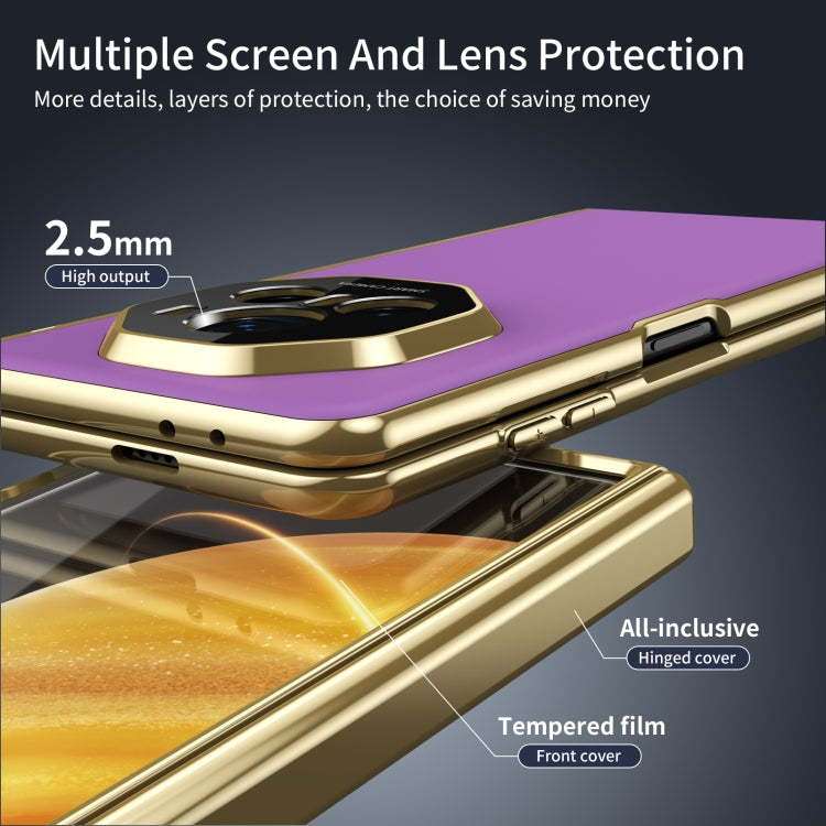 For Honor Magic V3 Integrated AG Frosted Vacuum Plating Phone Case(Purple) - Honor Cases by PMC TechLife | Online Shopping South Africa | PMC TechLife | Buy Now Pay Later Mobicred