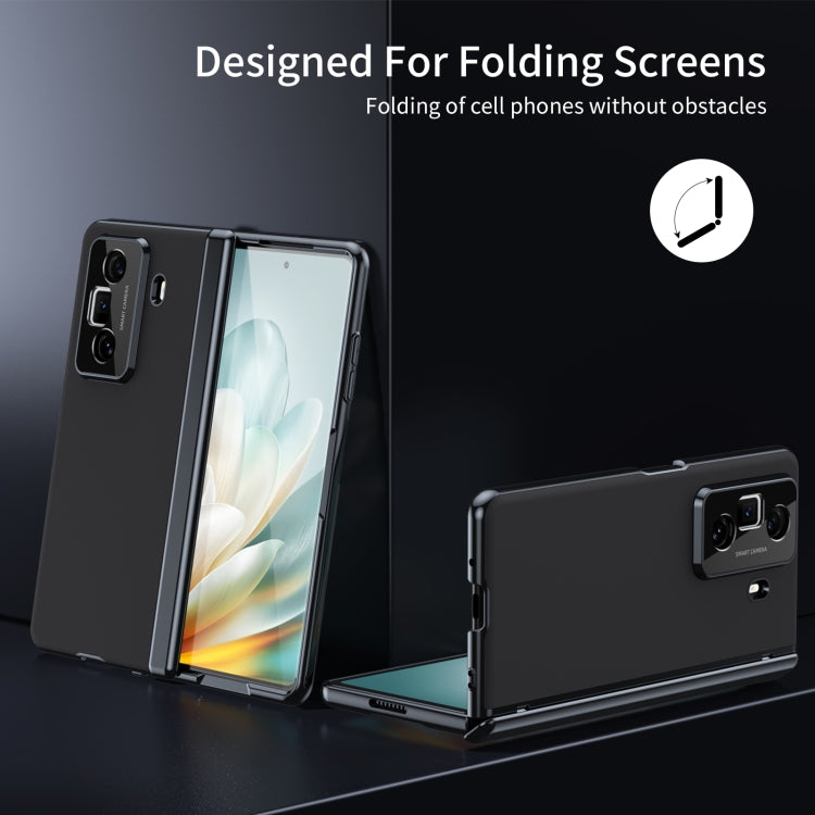 For Honor Magic Vs3 Integrated AG Frosted Vacuum Plating Phone Case(Black) - Honor Cases by PMC TechLife | Online Shopping South Africa | PMC TechLife | Buy Now Pay Later Mobicred