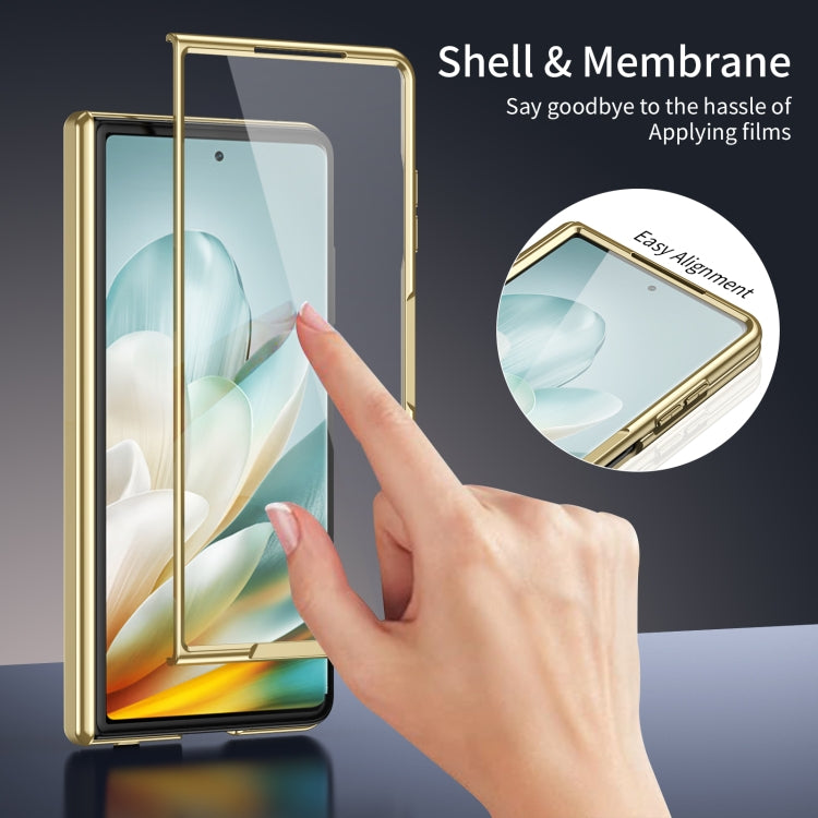For Honor Magic Vs3 Integrated AG Frosted Vacuum Plating Phone Case(Gold) - Honor Cases by PMC TechLife | Online Shopping South Africa | PMC TechLife | Buy Now Pay Later Mobicred