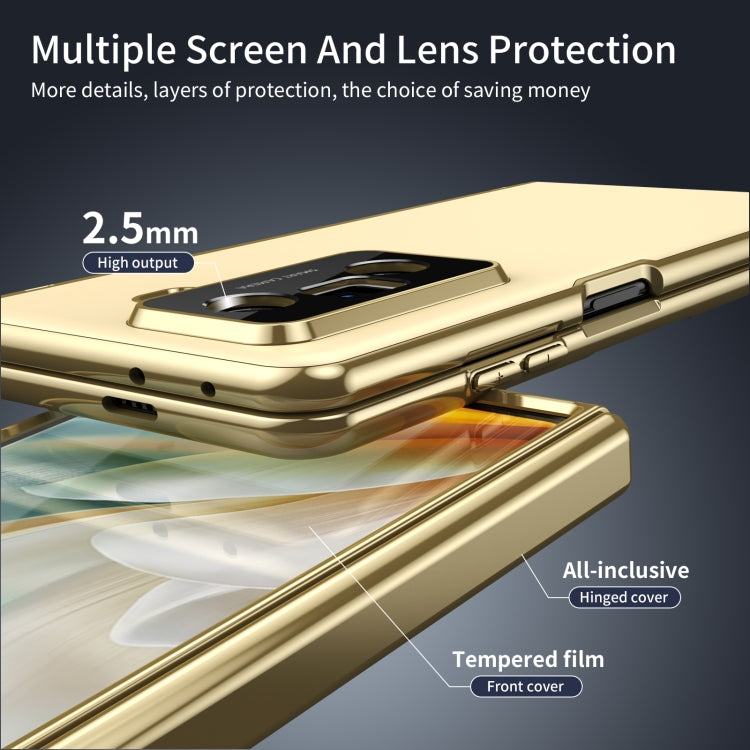 For Honor Magic Vs3 Integrated AG Frosted Vacuum Plating Phone Case(Gold) - Honor Cases by PMC TechLife | Online Shopping South Africa | PMC TechLife | Buy Now Pay Later Mobicred