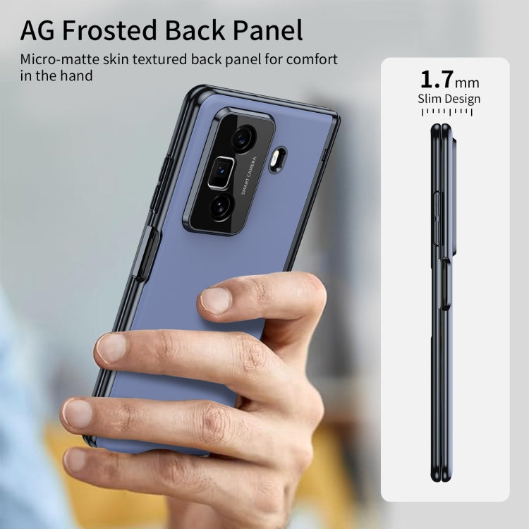 For Honor Magic Vs3 Integrated AG Frosted Vacuum Plating Phone Case(Blue) - Honor Cases by PMC TechLife | Online Shopping South Africa | PMC TechLife | Buy Now Pay Later Mobicred