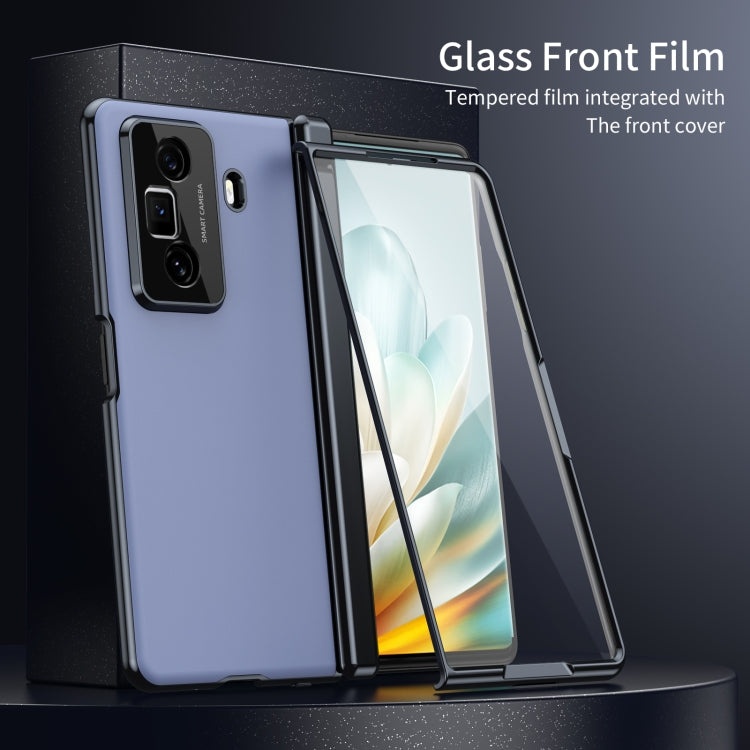 For Honor Magic Vs3 Integrated AG Frosted Vacuum Plating Phone Case(Blue) - Honor Cases by PMC TechLife | Online Shopping South Africa | PMC TechLife | Buy Now Pay Later Mobicred