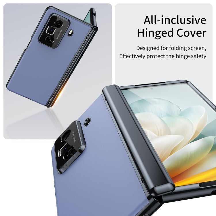 For Honor Magic Vs3 Integrated AG Frosted Vacuum Plating Phone Case(Blue) - Honor Cases by PMC TechLife | Online Shopping South Africa | PMC TechLife | Buy Now Pay Later Mobicred