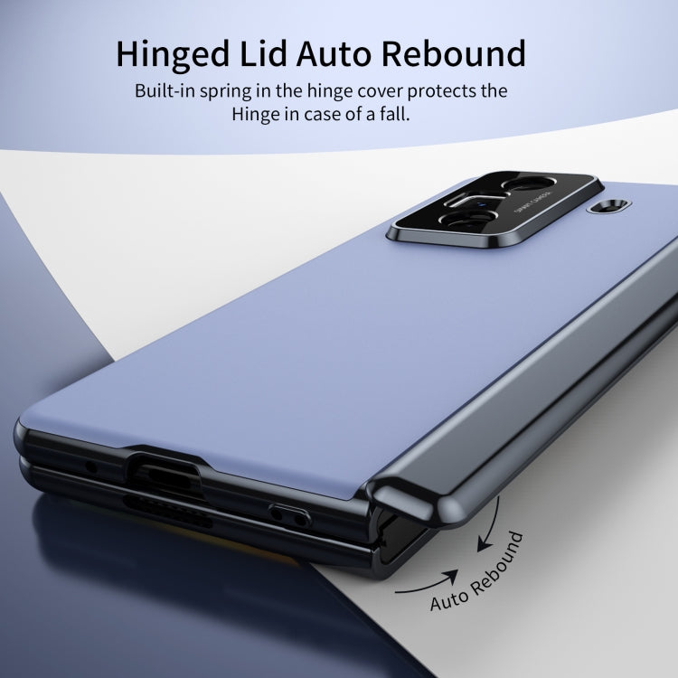 For Honor Magic Vs3 Integrated AG Frosted Vacuum Plating Phone Case(Blue) - Honor Cases by PMC TechLife | Online Shopping South Africa | PMC TechLife | Buy Now Pay Later Mobicred