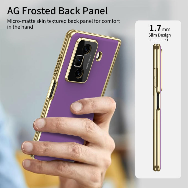 For Honor Magic Vs3 Integrated AG Frosted Vacuum Plating Phone Case(Purple) - Honor Cases by PMC TechLife | Online Shopping South Africa | PMC TechLife | Buy Now Pay Later Mobicred