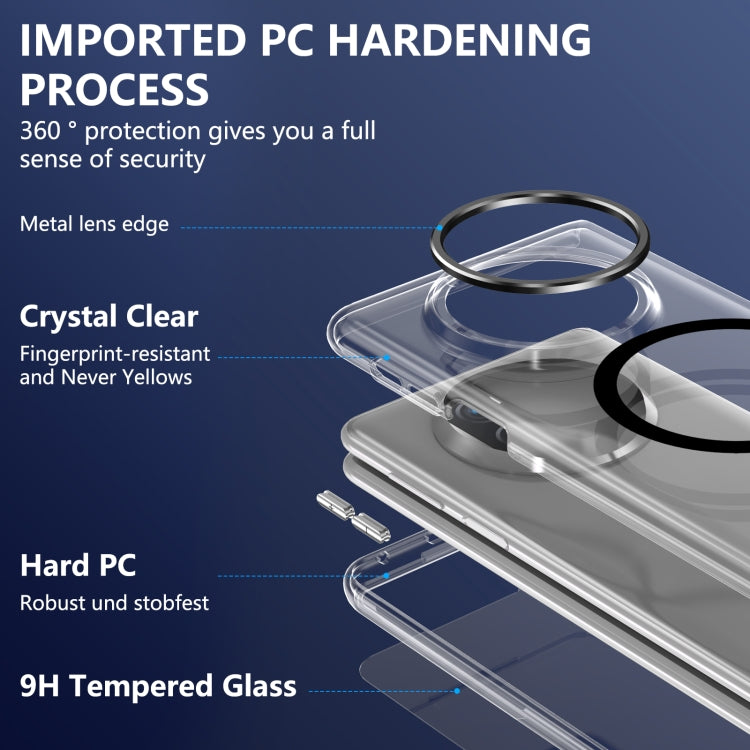 For Huawei Mate X3 lce Folding Series MagSafe Integrated Clear PC Phone Case(Black) - Huawei Cases by PMC TechLife | Online Shopping South Africa | PMC TechLife | Buy Now Pay Later Mobicred