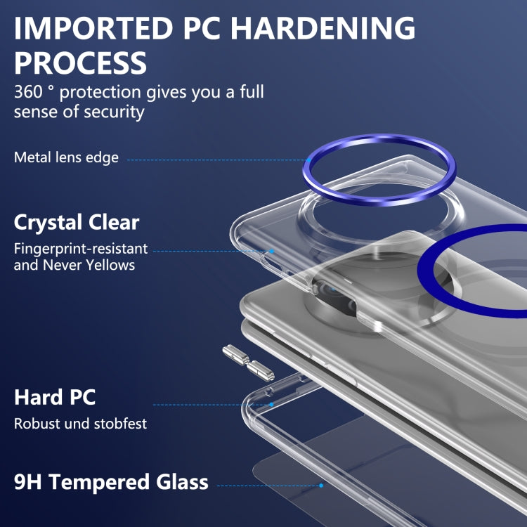 For Huawei Mate X5 lce Folding Series MagSafe Integrated Clear PC Phone Case(Royal Blue) - Huawei Cases by PMC TechLife | Online Shopping South Africa | PMC TechLife | Buy Now Pay Later Mobicred