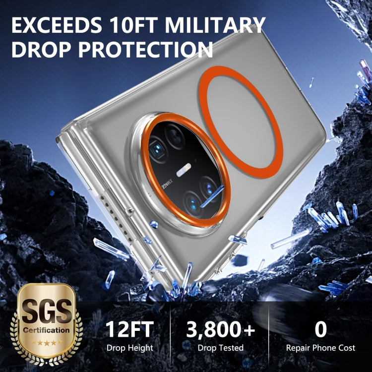 For Huawei Mate X5 lce Folding Series MagSafe Integrated Clear PC Phone Case(Orange) - Huawei Cases by PMC TechLife | Online Shopping South Africa | PMC TechLife | Buy Now Pay Later Mobicred