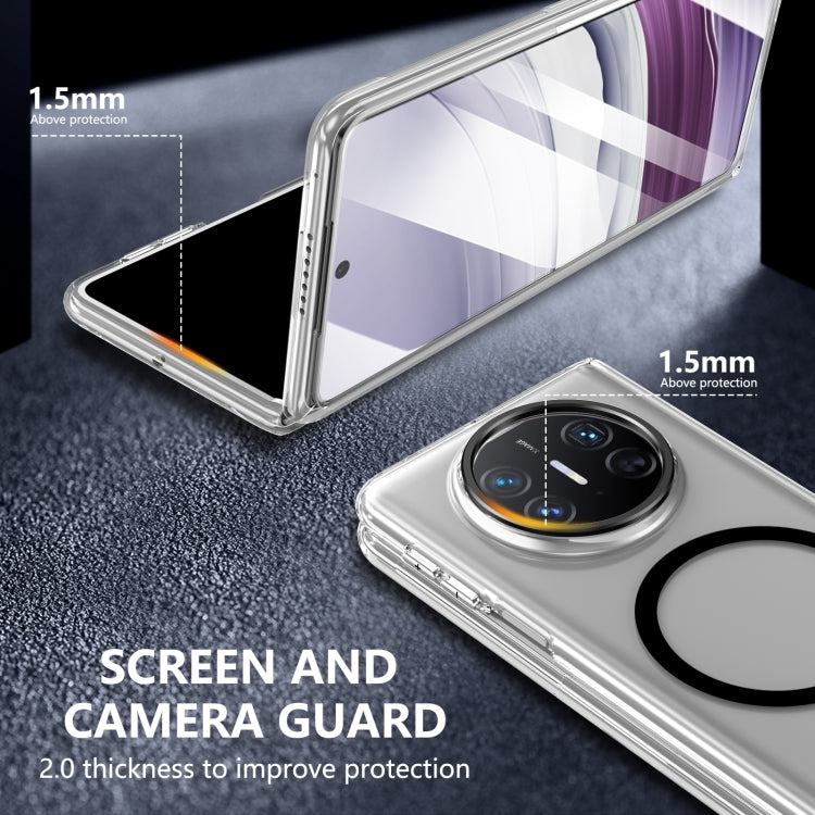 For Huawei Mate X5 lce Folding Series MagSafe Integrated Clear PC Phone Case(Black) - Huawei Cases by PMC TechLife | Online Shopping South Africa | PMC TechLife | Buy Now Pay Later Mobicred