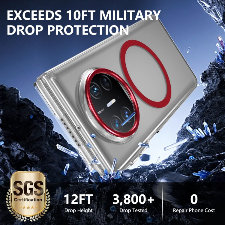 For Huawei Mate X5 lce Folding Series MagSafe Integrated Clear PC Phone Case(Red) - Huawei Cases by PMC TechLife | Online Shopping South Africa | PMC TechLife | Buy Now Pay Later Mobicred