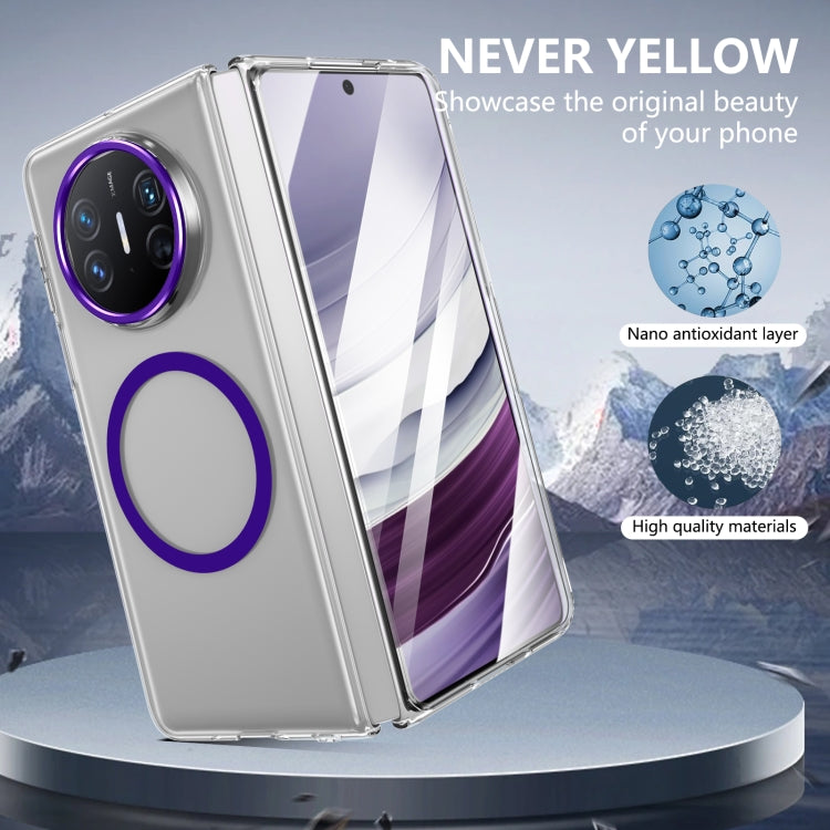 For Huawei Mate X5 lce Folding Series MagSafe Integrated Clear PC Phone Case(Purple) - Huawei Cases by PMC TechLife | Online Shopping South Africa | PMC TechLife | Buy Now Pay Later Mobicred