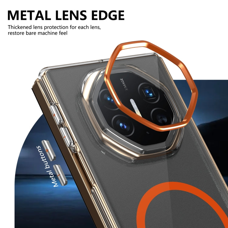 For Huawei Mate XT Ultimate Design lce Folding Series MagSafe Integrated Clear PC Phone Case(Orange) - free shipping - PMC TechLife - Order now!