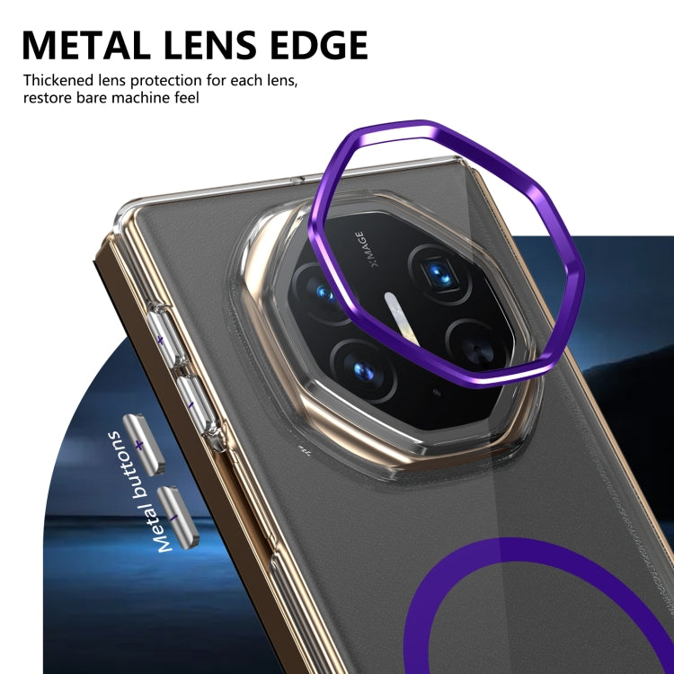 For Huawei Mate XT Ultimate Design lce Folding Series MagSafe Integrated Clear PC Phone Case(Purple) - Huawei Cases by PMC TechLife | Online Shopping South Africa | PMC TechLife | Buy Now Pay Later Mobicred