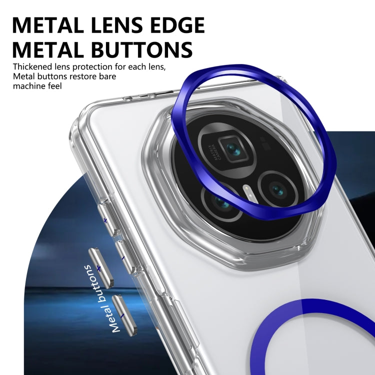 For Honor Magic V3 lce Folding Series MagSafe Integrated Clear PC Phone Case(Royal Blue) - Honor Cases by PMC TechLife | Online Shopping South Africa | PMC TechLife | Buy Now Pay Later Mobicred