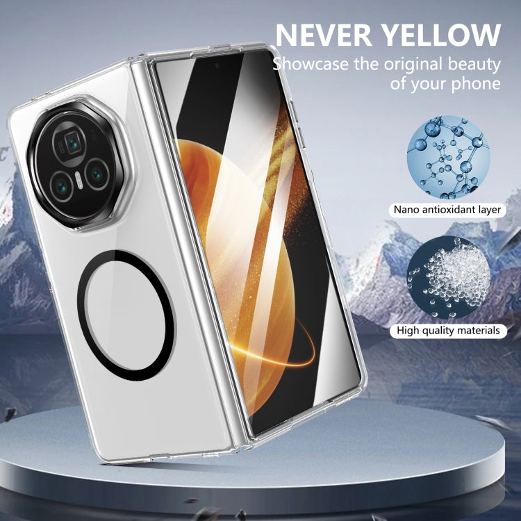 For Honor Magic V3 lce Folding Series MagSafe Integrated Clear PC Phone Case(Black) - Honor Cases by PMC TechLife | Online Shopping South Africa | PMC TechLife | Buy Now Pay Later Mobicred
